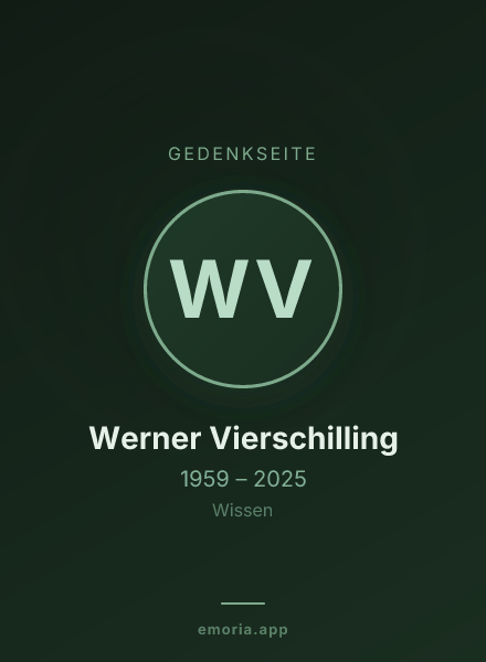 Gedenkportrait von Werner Vierschilling