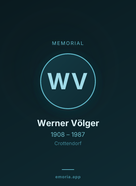 Memorial portrait of Werner Völger