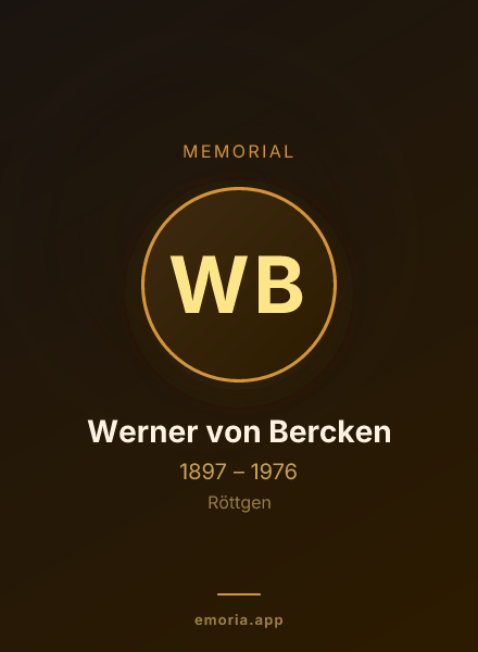 Memorial portrait of Werner von Bercken