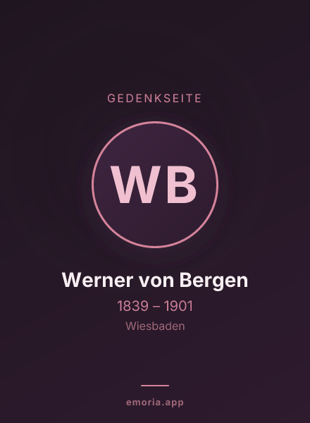 Gedenkportrait von Werner von Bergen