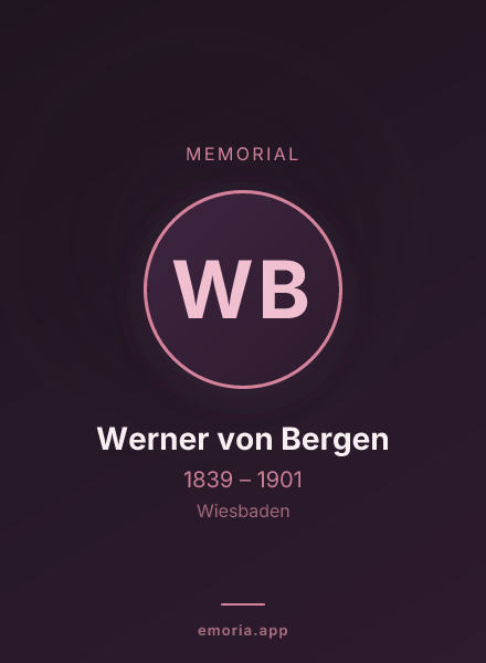 Memorial portrait of Werner von Bergen