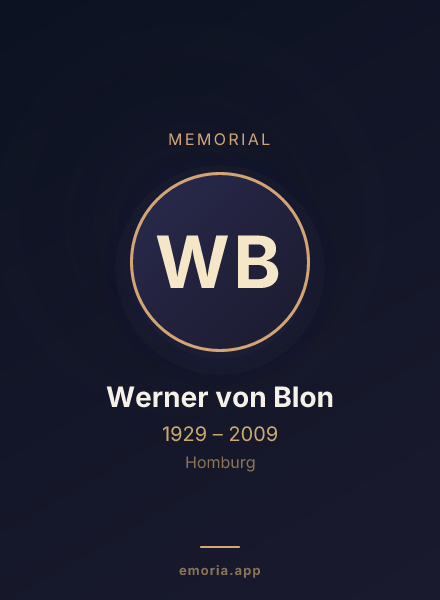 Memorial portrait of Werner von Blon