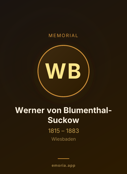 Memorial portrait of Werner von Blumenthal-Suckow