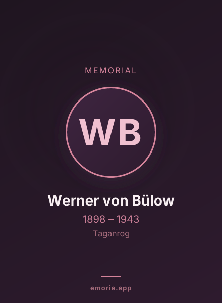 Memorial portrait of Werner von Bülow