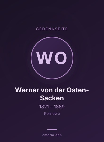 Gedenkportrait von Werner von der Osten-Sacken