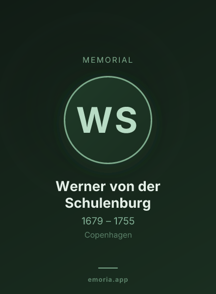 Memorial portrait of Werner von der Schulenburg