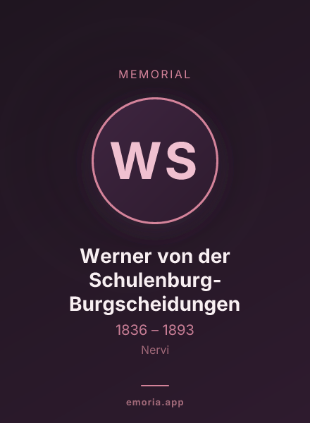 Memorial portrait of Werner von der Schulenburg-Burgscheidungen