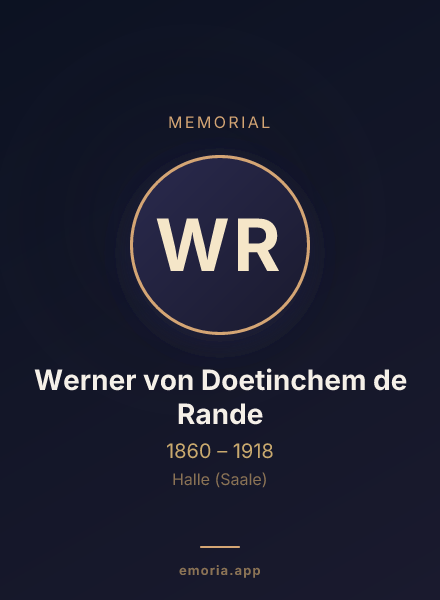 Memorial portrait of Werner von Doetinchem de Rande