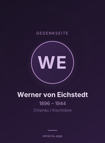 Gedenkportrait von Werner von Eichstedt