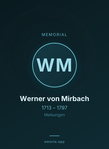 Memorial portrait of Werner von Mirbach