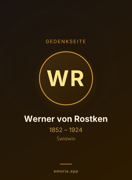 Gedenkportrait von Werner von Rostken