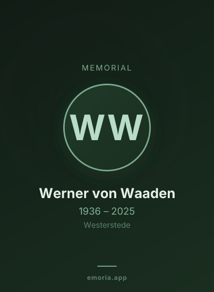 Memorial portrait of Werner von Waaden