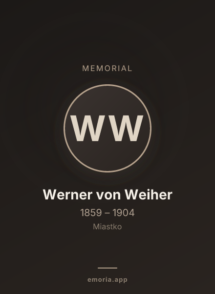 Memorial portrait of Werner von Weiher