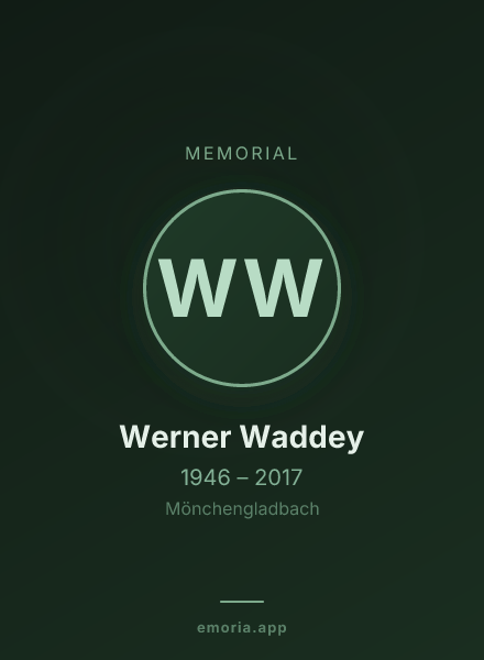 Memorial portrait of Werner Waddey