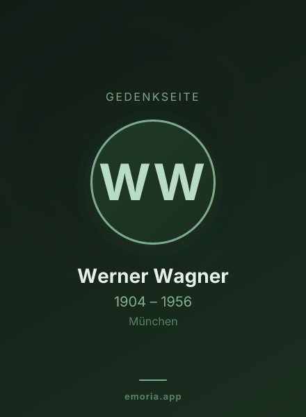 Gedenkportrait von Werner Wagner