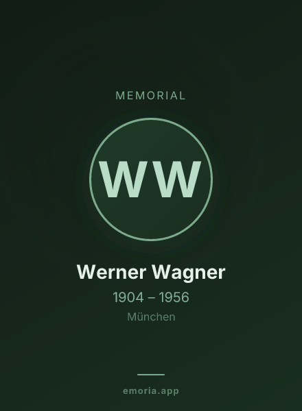 Memorial portrait of Werner Wagner