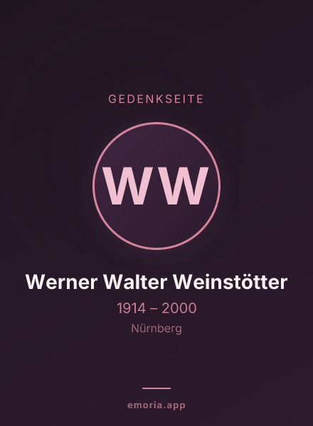 Gedenkportrait von Werner Walter Weinstötter