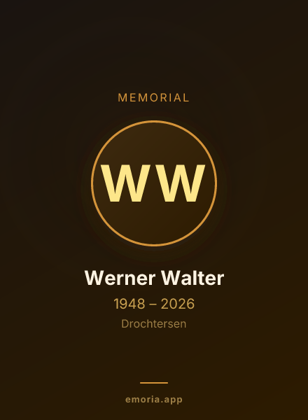 Memorial portrait of Werner Walter