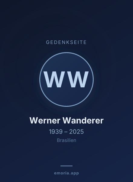 Gedenkportrait von Werner Wanderer