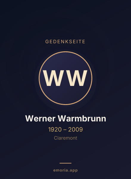 Gedenkportrait von Werner Warmbrunn