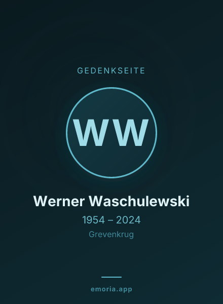Gedenkportrait von Werner Waschulewski