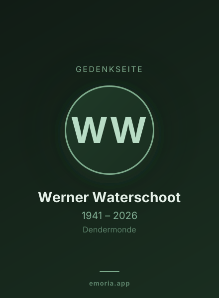 Gedenkportrait von Werner Waterschoot