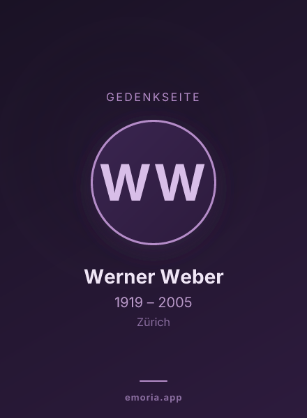 Gedenkportrait von Werner Weber