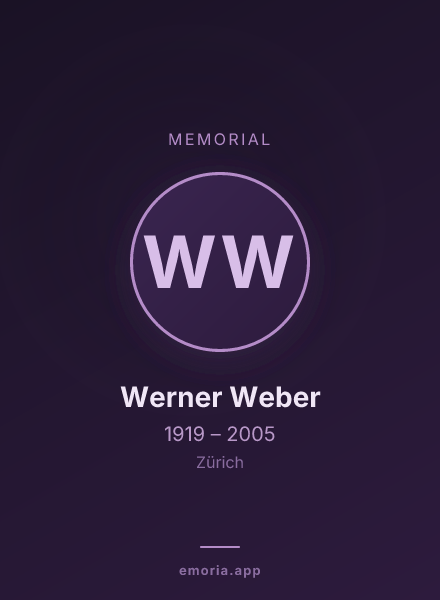 Memorial portrait of Werner Weber