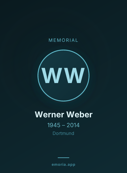 Memorial portrait of Werner Weber