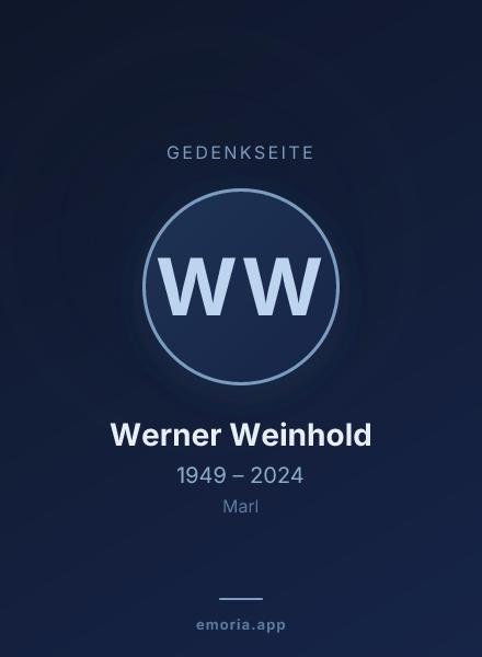 Gedenkportrait von Werner Weinhold