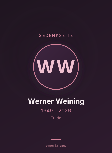 Gedenkportrait von Werner Weining