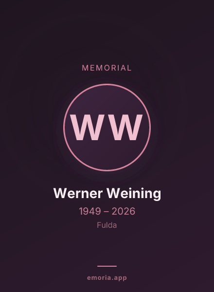 Memorial portrait of Werner Weining