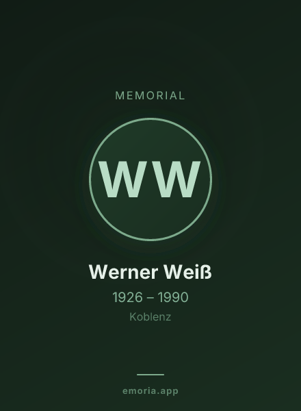 Memorial portrait of Werner Weiß