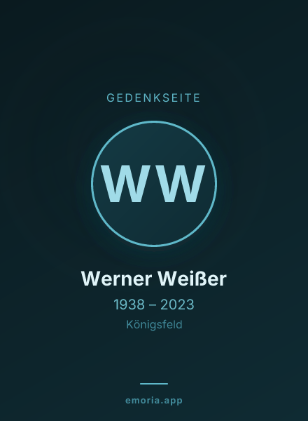 Gedenkportrait von Werner Weißer