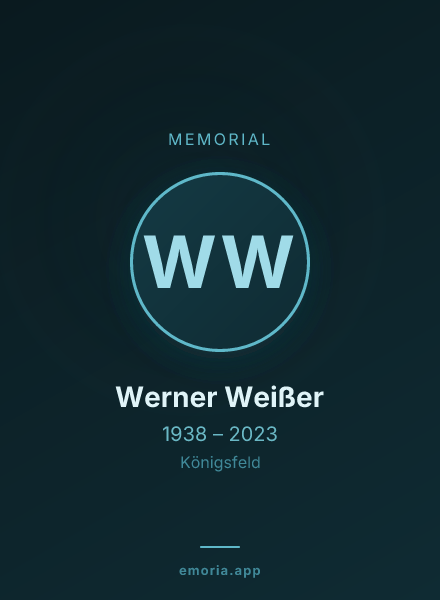 Memorial portrait of Werner Weißer