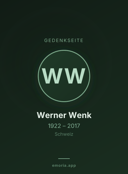 Gedenkportrait von Werner Wenk