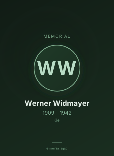 Memorial portrait of Werner Widmayer