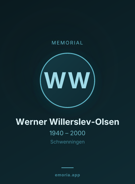 Memorial portrait of Werner Willerslev-Olsen