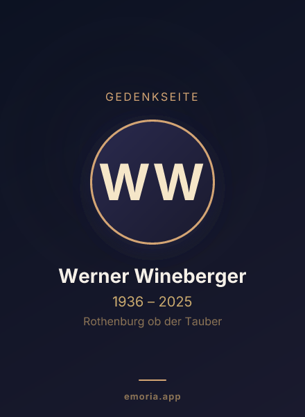 Gedenkportrait von Werner Wineberger