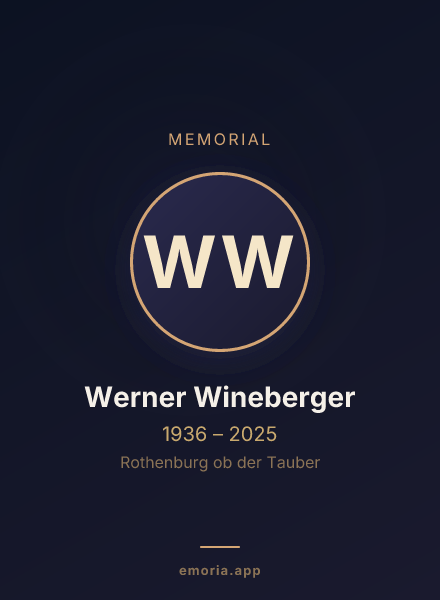 Memorial portrait of Werner Wineberger