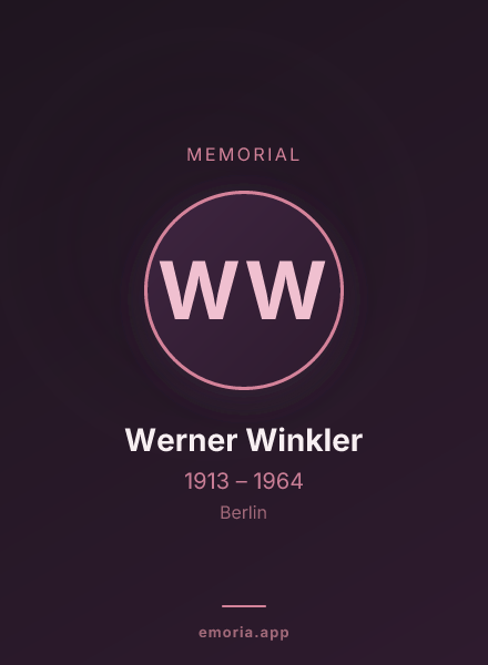 Memorial portrait of Werner Winkler