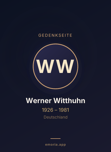 Gedenkportrait von Werner Witthuhn