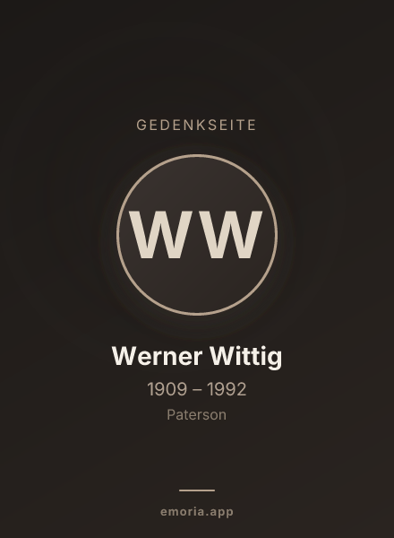 Gedenkportrait von Werner Wittig