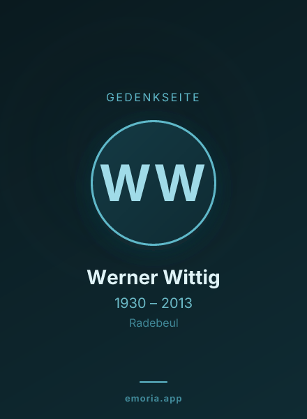 Gedenkportrait von Werner Wittig