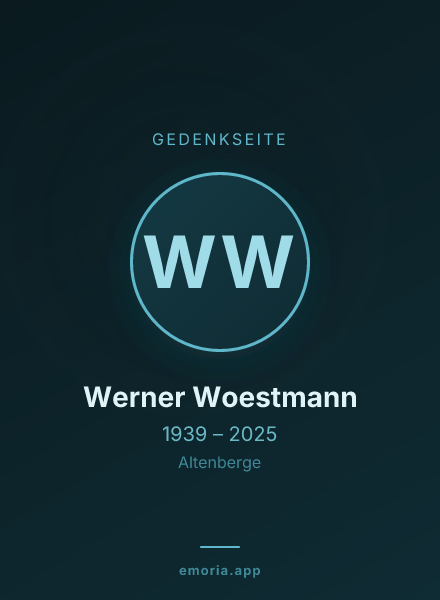 Gedenkportrait von Werner Woestmann