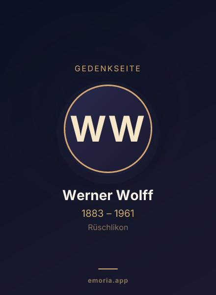Gedenkportrait von Werner Wolff