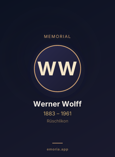 Memorial portrait of Werner Wolff