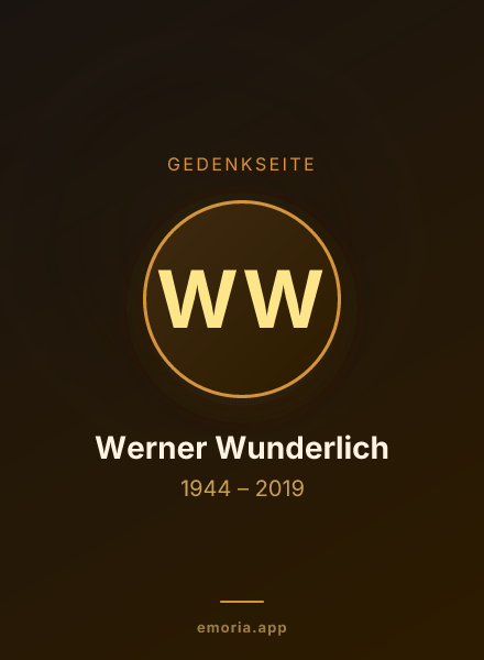 Gedenkportrait von Werner Wunderlich