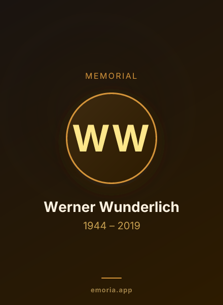 Memorial portrait of Werner Wunderlich