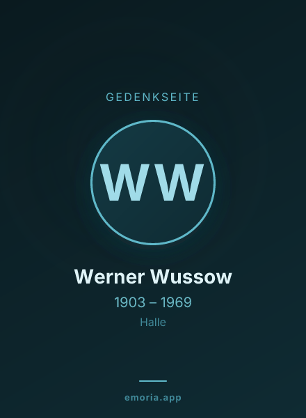 Gedenkportrait von Werner Wussow